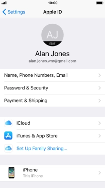 Press iCloud.
