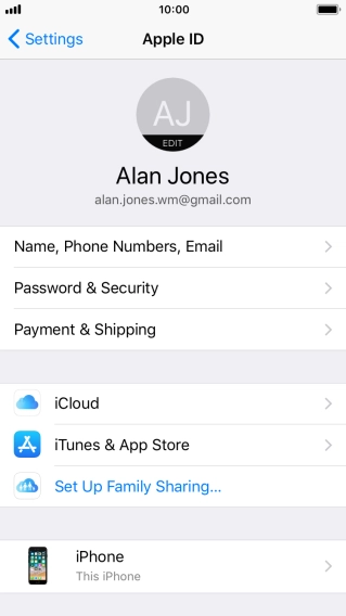 Press iCloud.