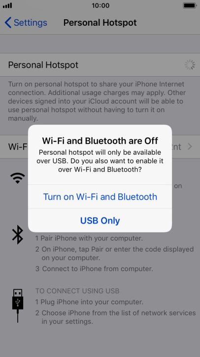 If Wi-Fi is turned off, press Turn on Wi-Fi and Bluetooth.