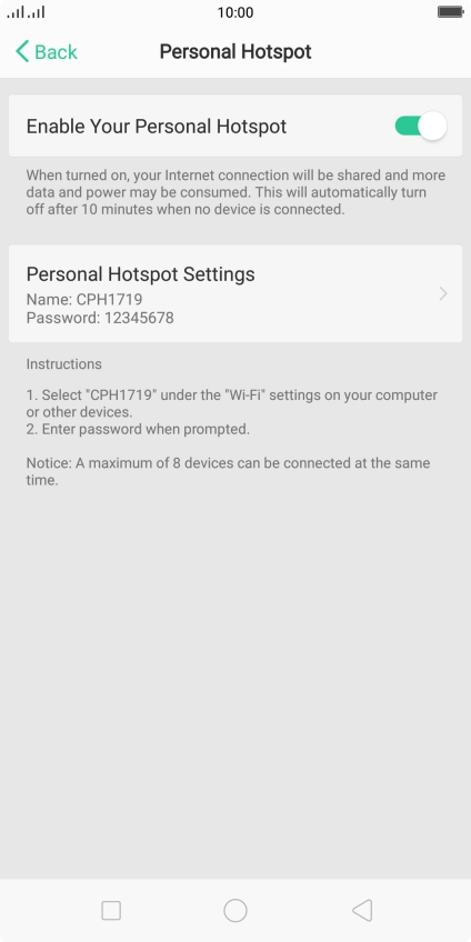 Press the Home key to return to the home screen. Press the Home key to return to the home screen.