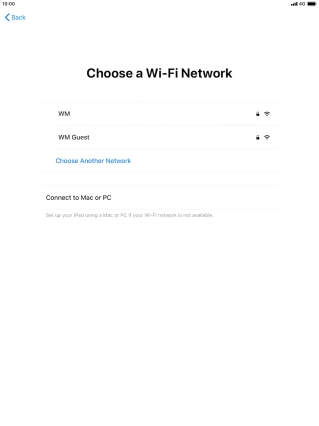 Press the required Wi-Fi network. Press the required Wi-Fi network.