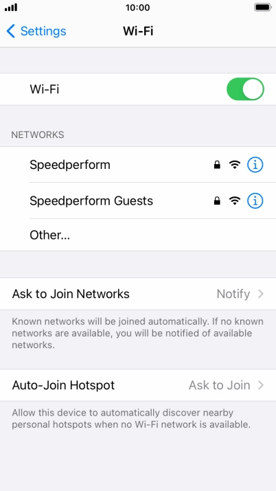 Press the required Wi-Fi network and key in the password for the Wi-Fi network.