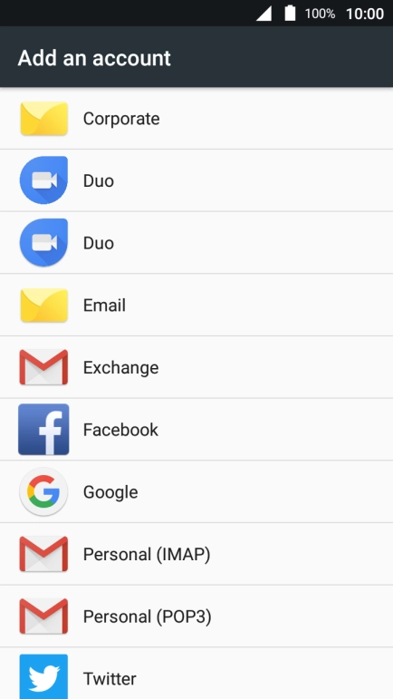 Press Google.