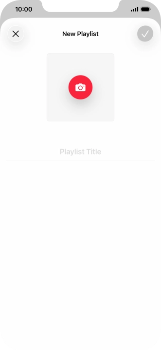 Press the text input field and key in a name for the playlist.