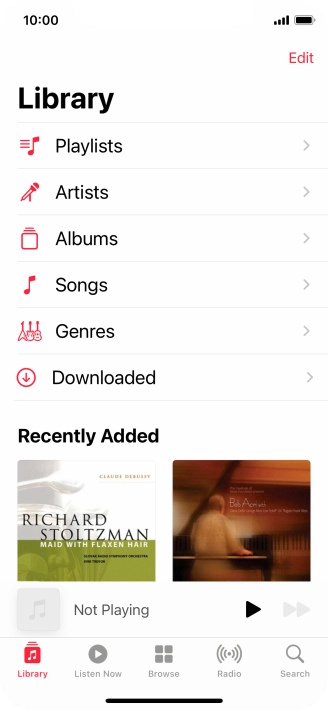 Press Playlists.