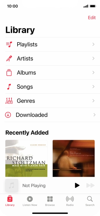 Press Playlists.