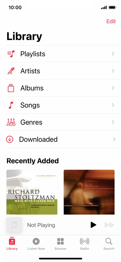 Press Playlists.