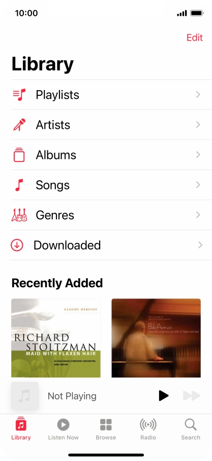 Press Playlists.