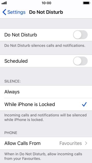 Press the indicator next to 