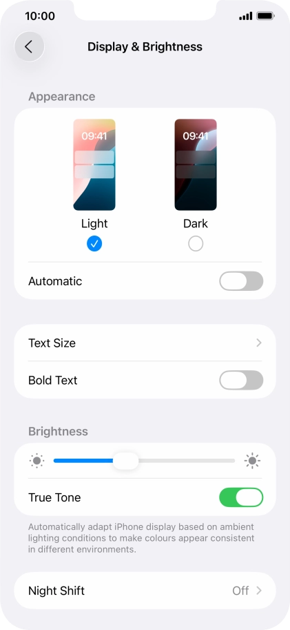 Press Dark.