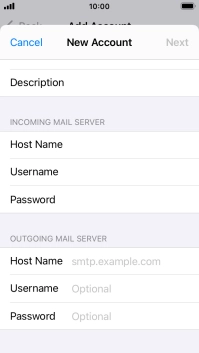 Press Host Name and key in the name or IP address of your email provider's outgoing server. Please note that if you can't send email messages when using your email provider's outgoing server, key in smtp.vodafone.net.au (Vodafone's outgoing server). Press Host Name and key in the name or IP address of your email provider's outgoing server. Please note that if you can't send email messages when using your email provider's outgoing server, key in smtp.vodafone.net.au (Vodafone's outgoing server).