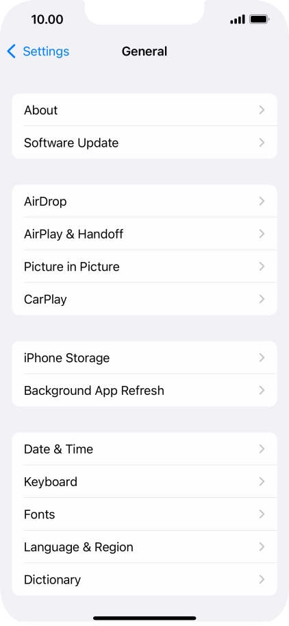 Press Software Update. If a new software version is available, it's displayed. Follow the instructions on the screen to update the phone software.