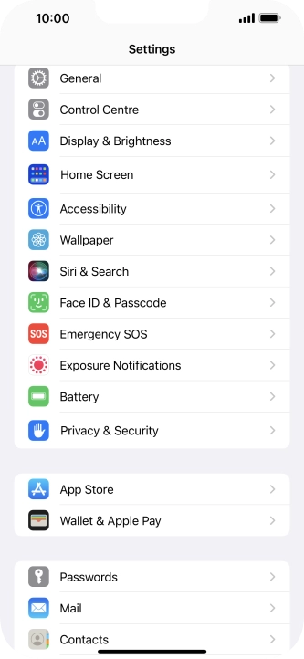 Press Privacy & Security.