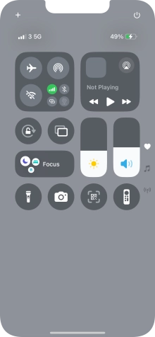 Press the flight mode icon to turn the function on or off.