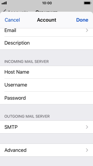 Press SMTP. Press SMTP.