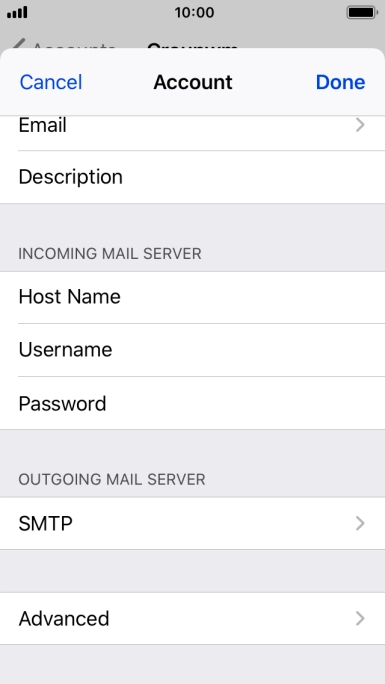Press SMTP. Press SMTP.