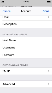 Press SMTP. Press SMTP.