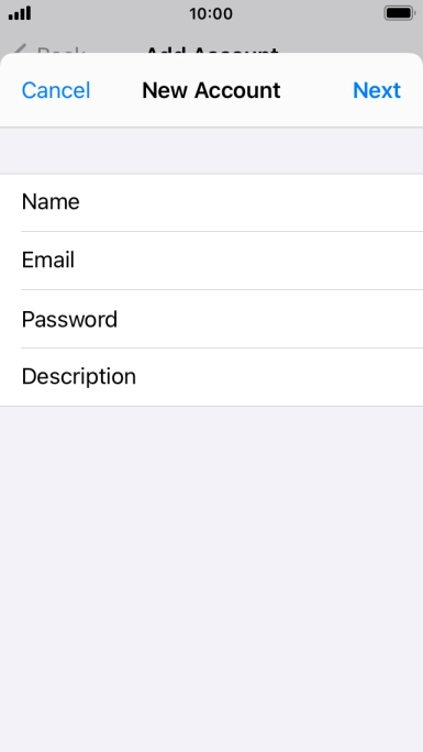 Press Description and key in the required name. Press Description and key in the required name.