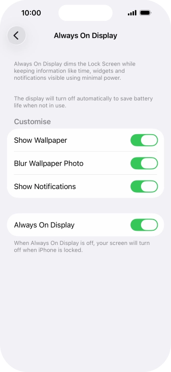 Press the indicator next to Press the indicator next to
