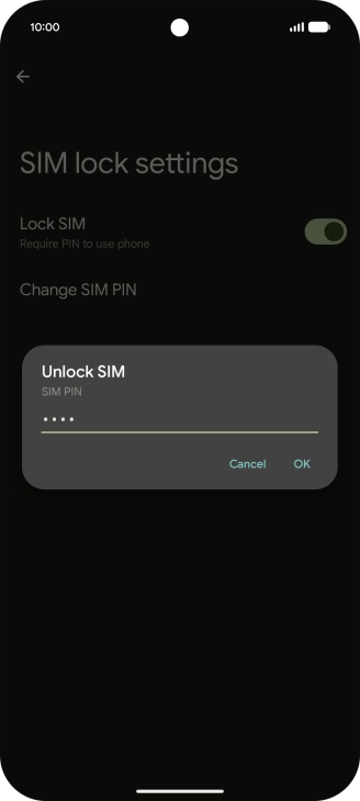 Key in your PIN and press OK.