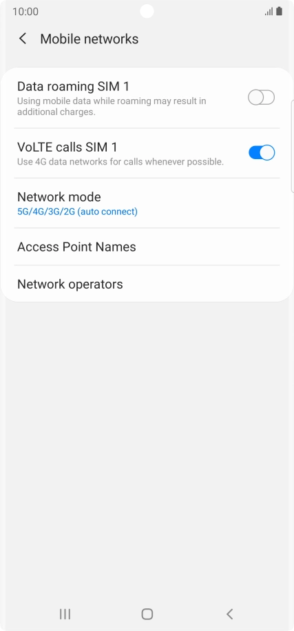 Press Access Point Names.