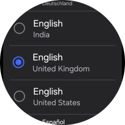 Press the required language. Press the required language.