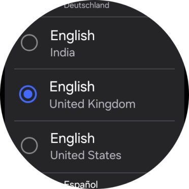 Press the required language. Press the required language.