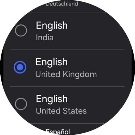 Press the required language. Press the required language.