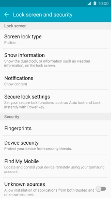 Press Screen lock type and key in the current phone lock code. Press Screen lock type and key in the current phone lock code.