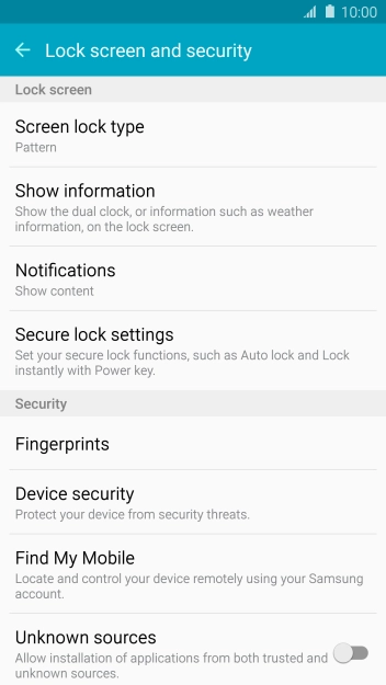 Press Screen lock type and key in the current phone lock code. Press Screen lock type and key in the current phone lock code.