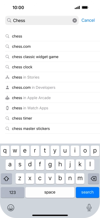 Press search.