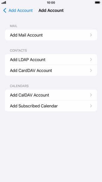 Press Add Mail Account.