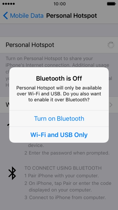 Press WiFi and USB Only. An internet connection from your computer via your phone is automatically established. Press WiFi and USB Only. An internet connection from your computer via your phone is automatically established.