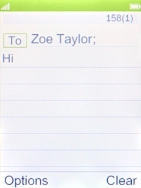 Press the Navigation key when you've written your text message. Press the Navigation key when you've written your text message.