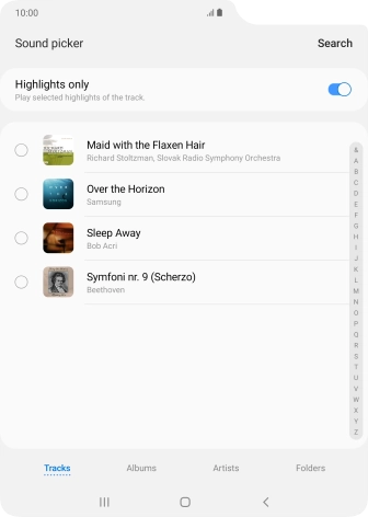 Press the required ring tones to hear them. Press the required ring tones to hear them.