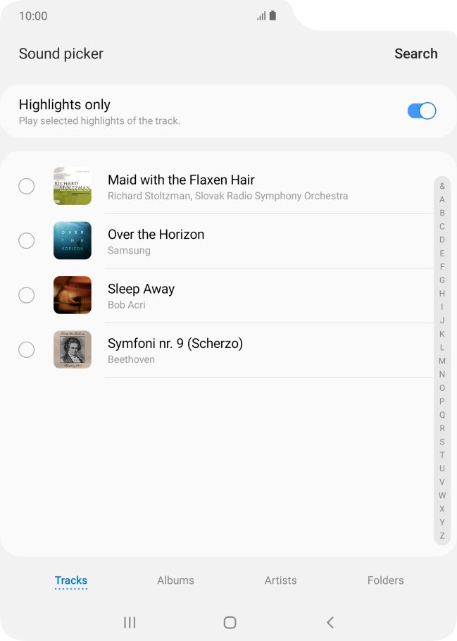 Press the required ring tones to hear them. Press the required ring tones to hear them.
