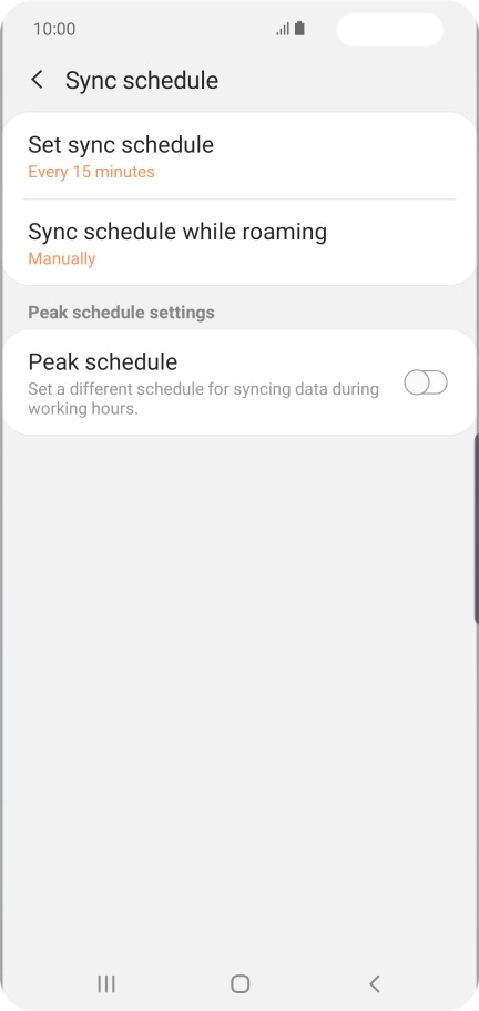 Press Set sync schedule.