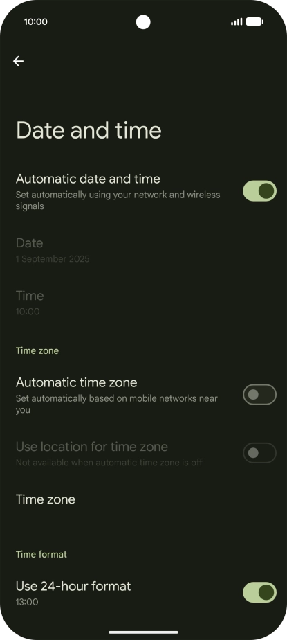Press the indicator next to 