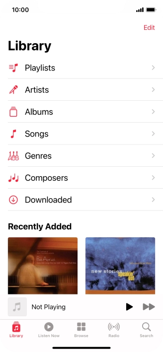 Press Playlists.