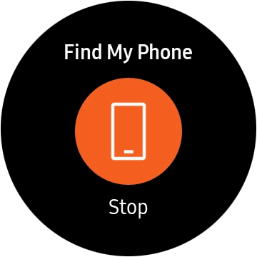 Press Stop when you've found your phone. Press Stop when you've found your phone.