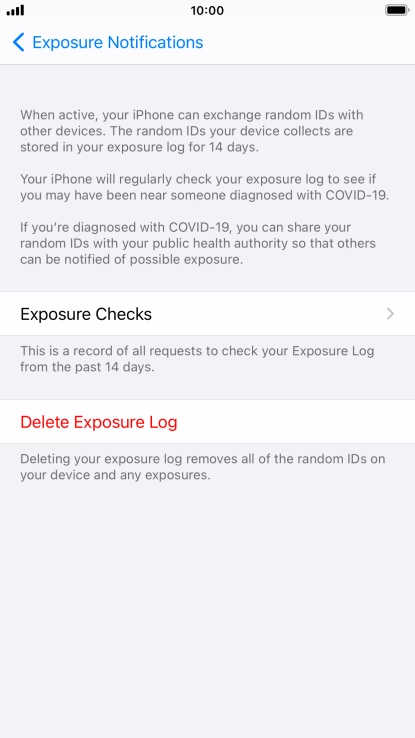 Press Delete Exposure Log.