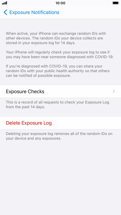 Press Delete Exposure Log. Press Delete Exposure Log.