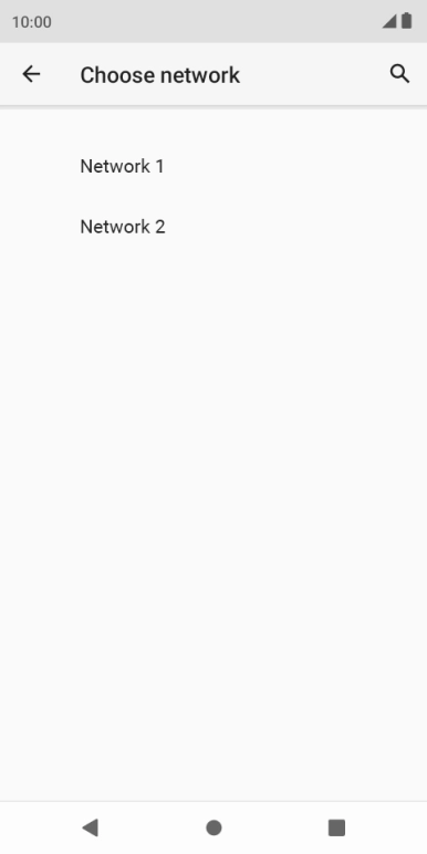 Press the required network. Press the required network.
