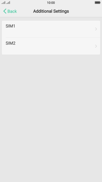 Press SIM1.