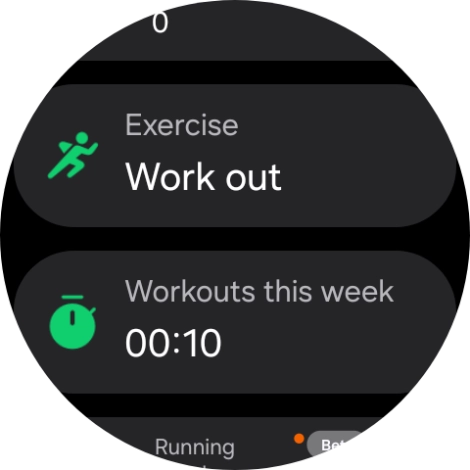 Press Work out.
