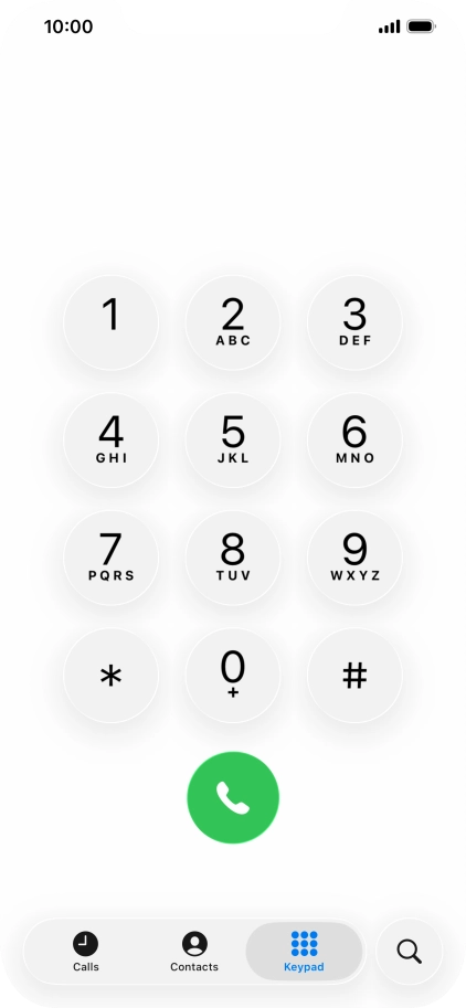 Key in **21*+61414121121# and press the call icon. Key in **21*+61414121121# and press the call icon.