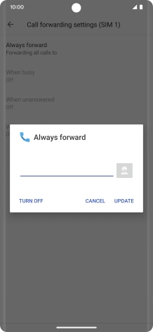 Press TURN OFF.
