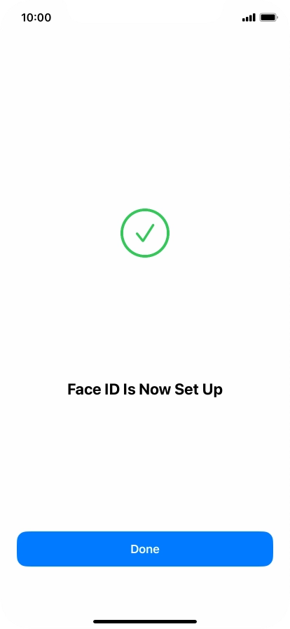 Press Done. If you haven't previously selected a phone lock code, key in a code of your own choice twice.