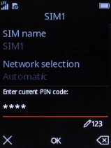 Key in your PIN and press the Navigation key.
