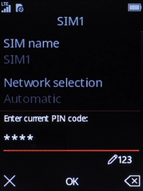 Key in your PIN and press the Navigation key.